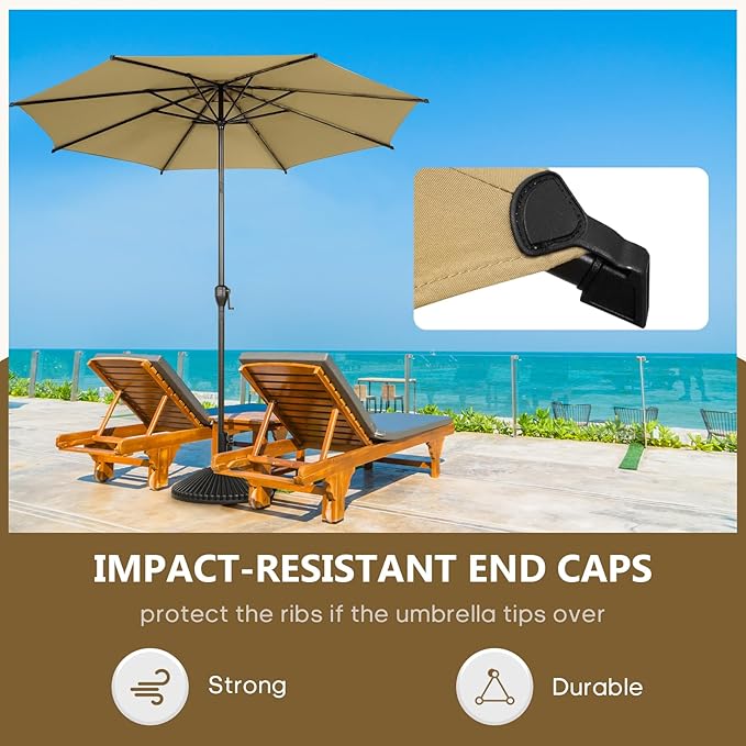 Abba Patio 9FT Lyon Outdoor Patio Umbrella Outdoor Table Umbrella - Image 6
