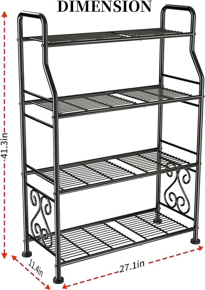 GIOTORENT Plant Stand Outdoor Indoor 4 Tier Metal Waterproof - Image 3