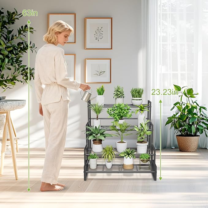 Plant Stand, 4 Tier Stackable Tiered Plant Stand, Scalable Heavy Duty Tall - Image 6