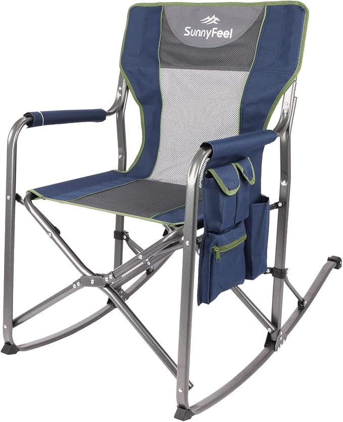 SUNNYFEEL Camping Directors Chair, Heavy Duty, Oversized Portable Folding Chair by SunnyFeelCamping