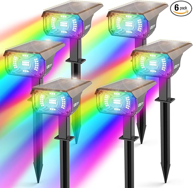 Color Solar Lights Outdoor Waterproof Spotlights by LEREKAM