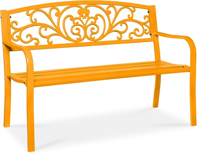 Best Choice Products Outdoor Bench Steel Garden Patio Porch Furniture by BestChoiceProducts
