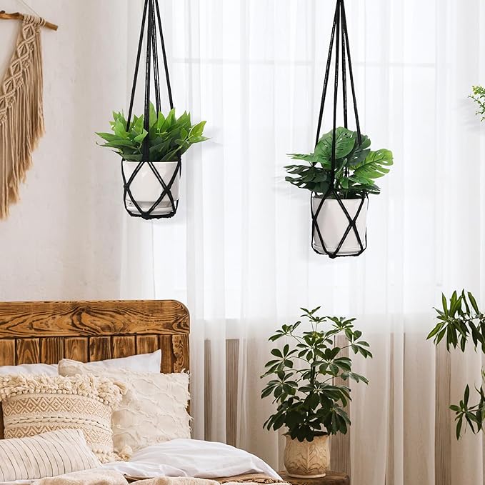 YIBOT Macrame Plant Hanger Indoor Set of 2 - Image 6