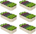 6-Pack Galvanized Raised Garden Bed 8x4x1.5 | 10x2x1.5 ft, Modular Raised by Annoell