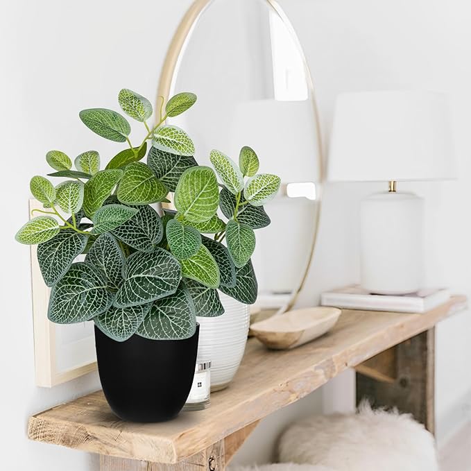14.5" Artificial Plants Indoor Home Decor, Fake Potted Silk Plants - Image 4