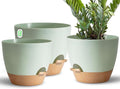 Indoor Pot For Plants 3 Pack 12/10/9 Inch Self Watering Pot For Lazy People by SESUN-E