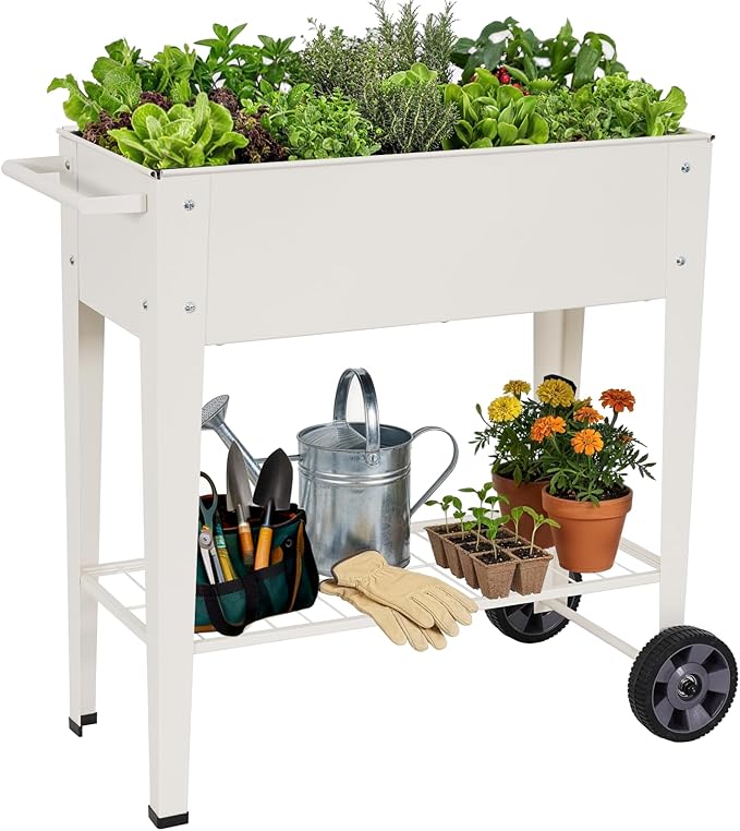 Elevated 32" Tall Raised Garden Bed by BIRDSINYARD