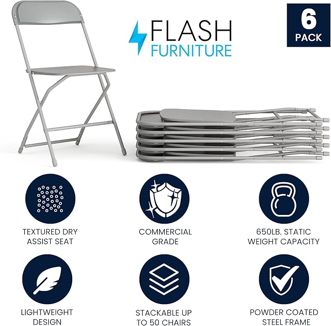 Flash Furniture Hercules Series Plastic Folding Chair - Image 3