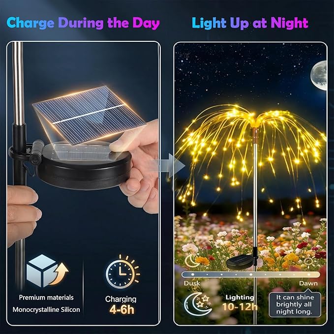 2 Pack Solar Firework Lights Outdoor - Image 5