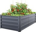Ohuhu 6x3x1.5FT Metal Raised Garden Bed Outdoor, Reinforced Galvanized Steel by Ohuhu