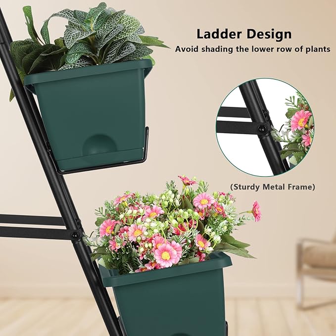 OYEAL Raised Garden Bed 4 Tier Vertical Garden Planters Indoor Outdoor Raised - Image 5