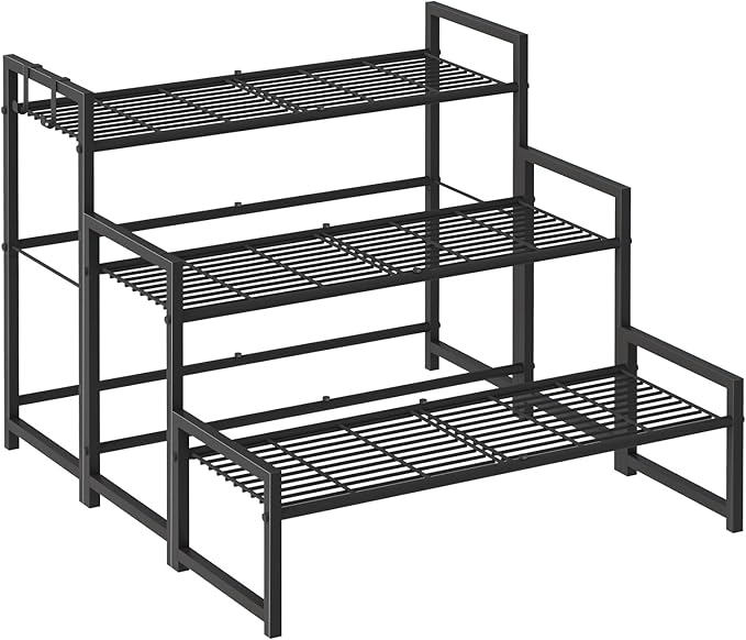Garden 4 you 3 Tier Metal Plant Stand Outdoor Indoor Waterproof, Stackable by Garden4you