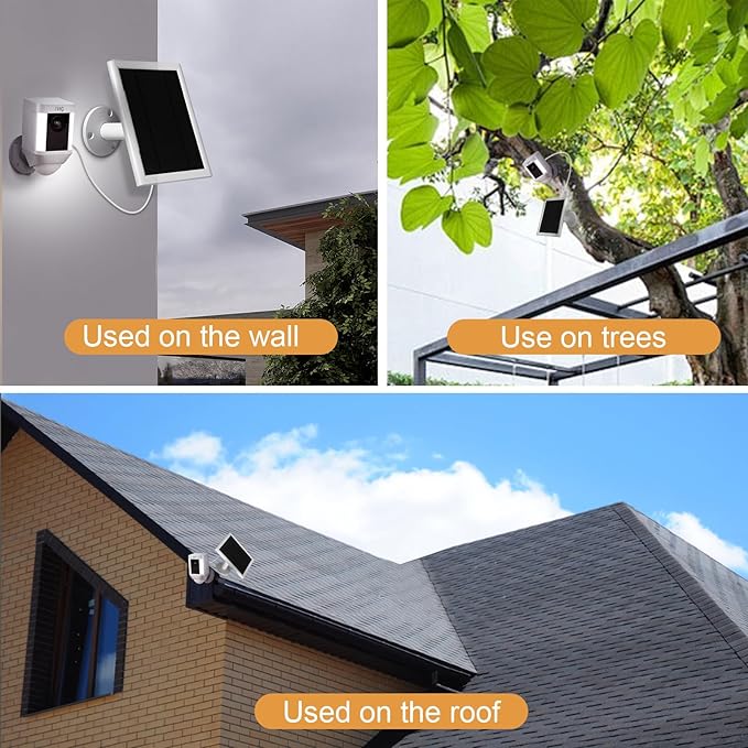 5W Solar Panel Compatible for Ring Camera Spotlight Cam Plus/Pro Stick Up - Image 5