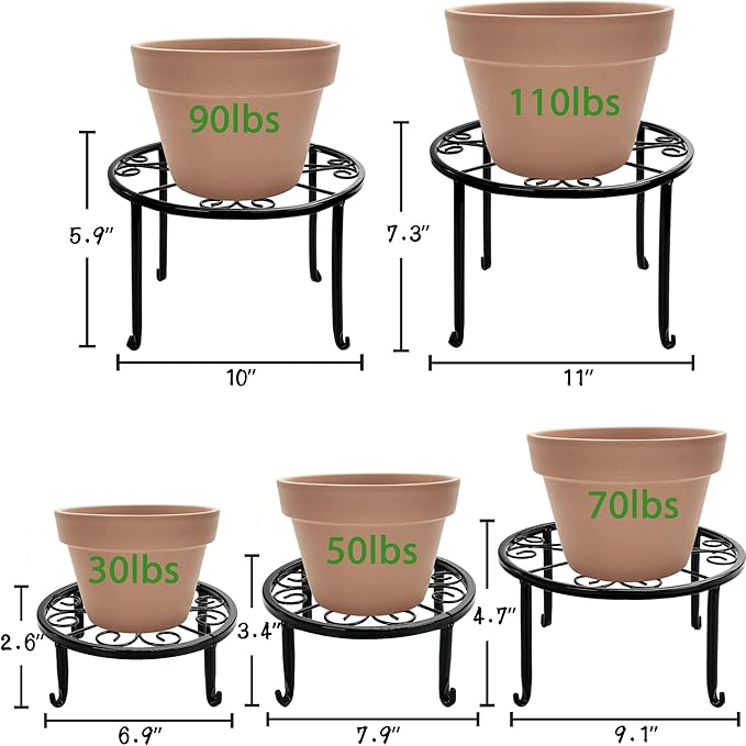 Metal Plant Stand 5 Pack Plant Stands - Image 2