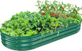 Oval Galvanized Planter Box, Metal Raised Garden Bed by TBMLC