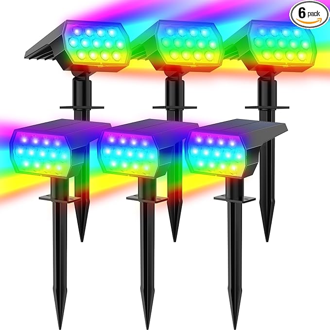 WELALO Solar Color Changing Spot Lights Outdoor, Waterproof Solar Halloween by WELALO