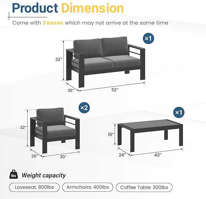 Solaste Aluminum Patio Furniture Set - Image 2