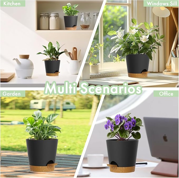 7/6.5/6/5.5/5/4 inch Self Watering Pots - Image 6
