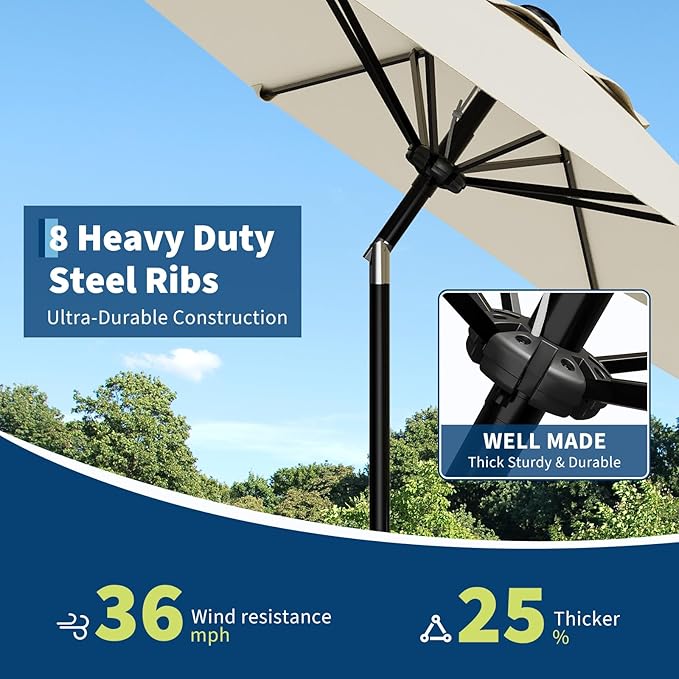 Garvee 10FT Patio Umbrella - Image 6