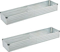 8x2x1ft Galvanized Raised Garden Bed, Outdoor Planter Box Metal Patio Kit by Foxlang
