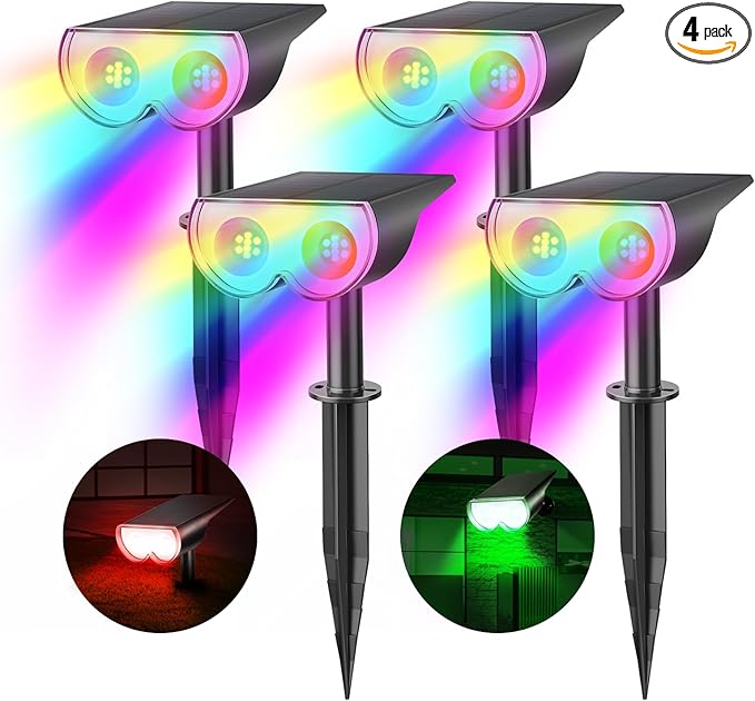 Consciot Solar Spot Lights Outdoor, Halloween Decorations 22 LEDs IP67 by Consciot