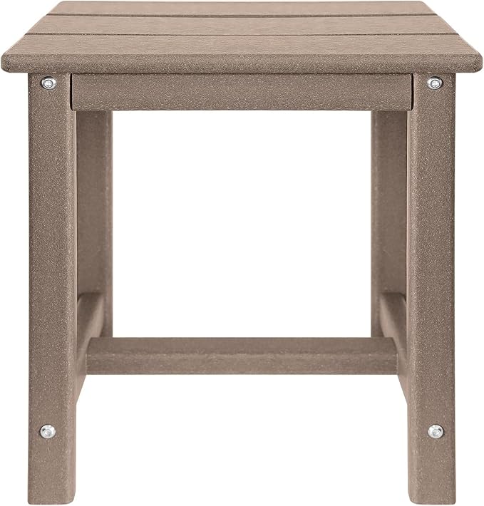 Adirondack Square Side Table, one-Tier Outdoor end Table, Patio Side Table - Image 8