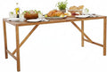Tangkula 67" Acacia Wood Outdoor Dining Table by TANGKULA