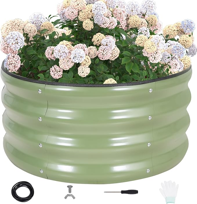 G GOOD GAIN Round Raised Garden Bed by GGOODGAIN