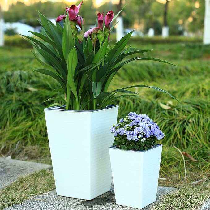 2 Pack Self Watering Planters 10.7" x 6.9" Planter - Image 7