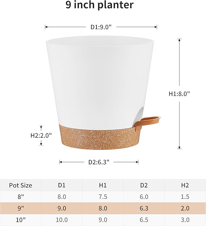 FaithLand 2-Pack 9 Inch Planter Pots - Image 2