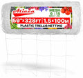 Plastic Trellis Netting 59" x 328 ft Heavy Duty Plant Support Netting White by Aticca