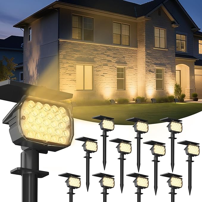 VOLISUN Solar Spotlight Outdoor, IP67 Waterproof Solar Landscape Spot by VOLISUN