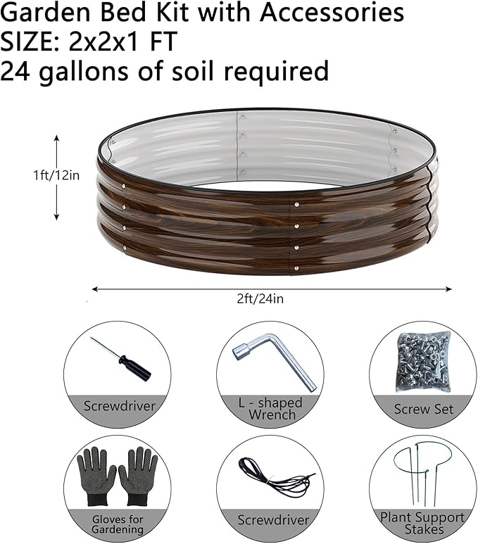 Galvanized Metal Raised Garden Bed Kit - Image 2