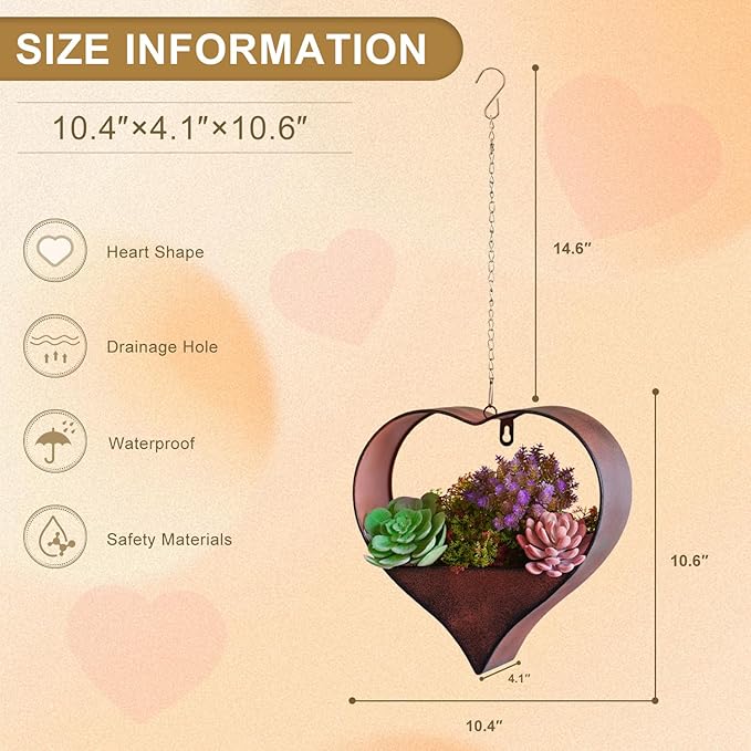 Metal Hanging Planters for Indoor & Outdoor Plants - Image 3