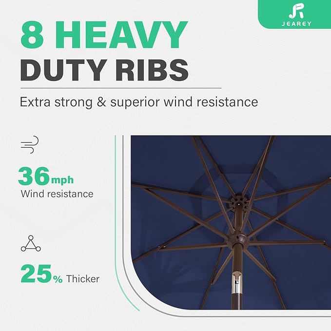 JEAREY 9FT Outdoor Patio Umbrella - Image 5