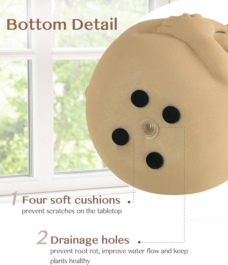 Funny Bathroom Planter Decor: Quirky Holding Nose Plant Pot Indoor - Image 6