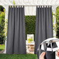 NICETOWN Outdoor Curtain for Patio Waterproof 95 inch Length, Sticky Tab Top by NICETOWN