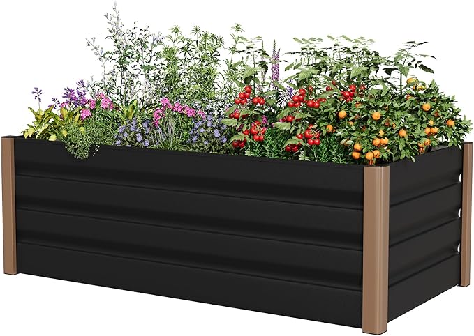 Garvee Commercial Aluminum Raised Garden Bed 8' x 3.5' x 16", Extra Large by Garvee