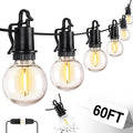 ZJOJO 60FT Outdoor String Lights, G40 Globe Outdoor Lights by ZJOJO