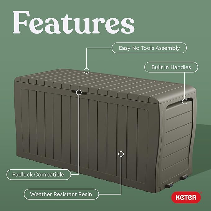 Keter Marvel Plus 71 Gallon Resin Outdoor Storage Box - Image 4