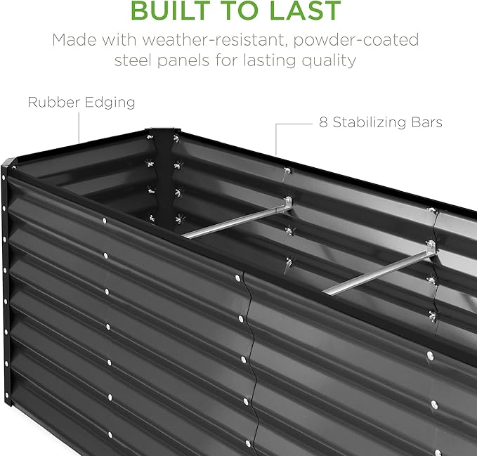 Best Choice Products 8x2x2ft Raised Outdoor Metal Garden Bed, Deep Root Box - Image 7