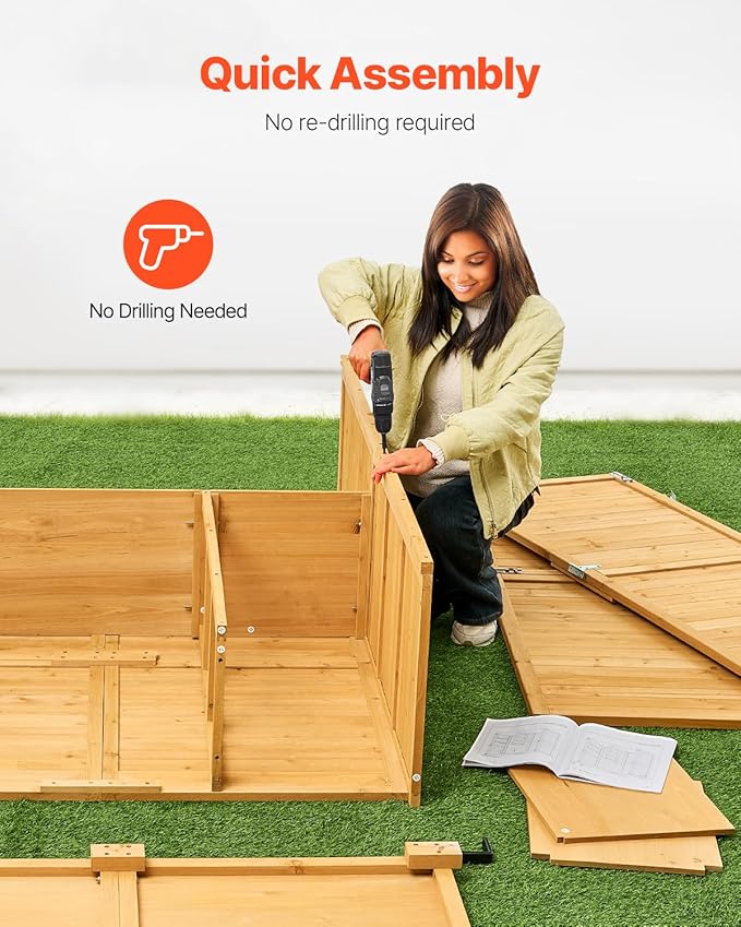 VEVOR Outdoor Storage Shed, Large Wooden Outside Storage Cabinet - Image 4