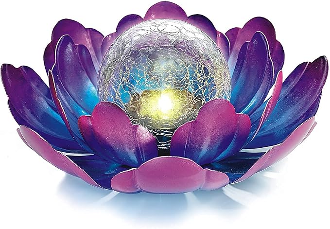 WNP Solar Lotus Flower Light Outdoor Decorations, Solar Powered Outdoor Garden by WNPMakeYourLifeBeautiful