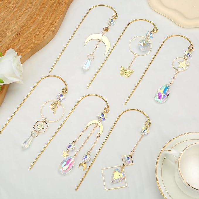 Crystal Suncatcher, 6 Pack Garden Suncatchers Small Trellis - Image 5