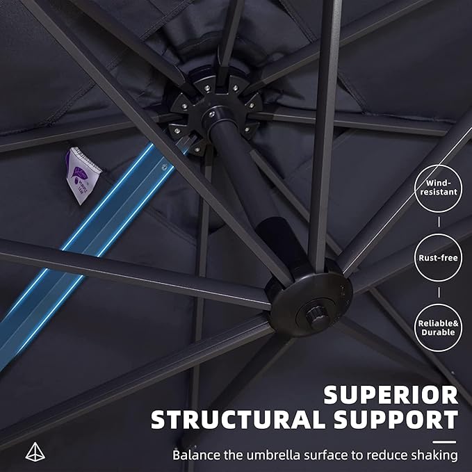 PURPLE LEAF 10' X 13' Patio Umbrella - Image 5