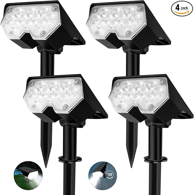 All-New Solar Spot Lights Outdoor Waterproof，20 LEDs Solar Tree Lights by FOSUNKER