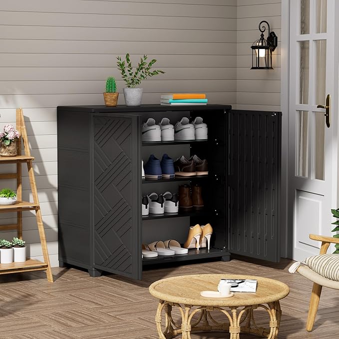 ZZM Indoor/Outdoor Storage Cabinet Waterproof, All Weather Outdoor Storage - Image 6