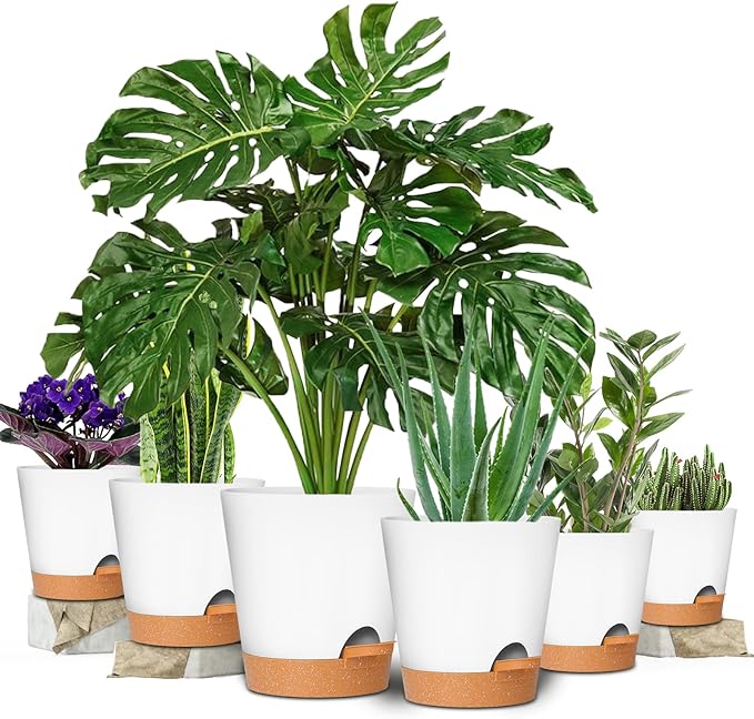 GARDIFE Plant Pots 8/7/6.5/6/5.5/5 Inch Self Watering Planters - Image 2