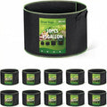 Delxo 10 Pack 15 Gallon Heavy Duty Aeration Fabric Pots Thickened Nonwoven by Delxo