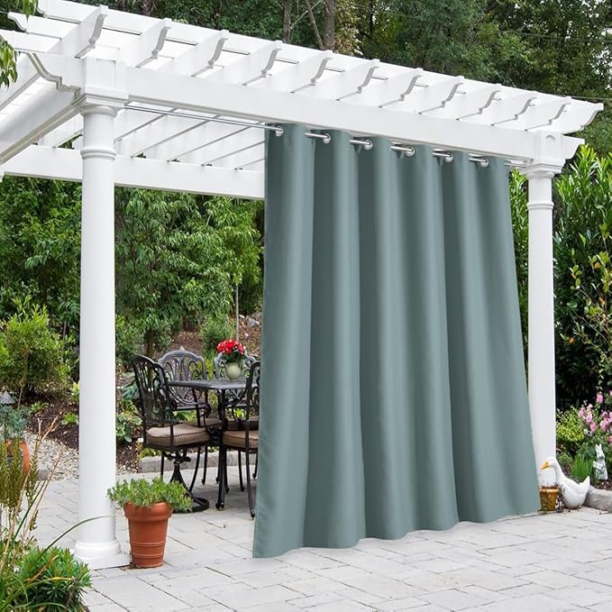 NICETOWN Outdoor Curtainch for Patio Waterproof 84 inch Wide, Thermal Insulated by NICETOWN